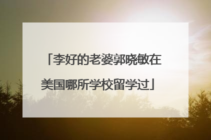 李好的老婆郭晓敏在美国哪所学校留学过