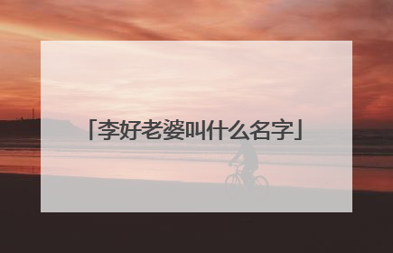 李好老婆叫什么名字