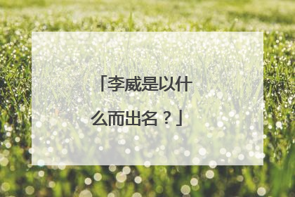 李威是以什么而出名？