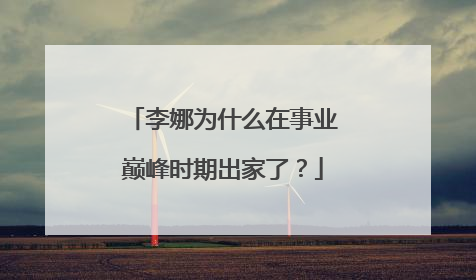 李娜为什么在事业巅峰时期出家了？