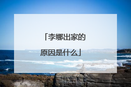 李娜出家的原因是什么