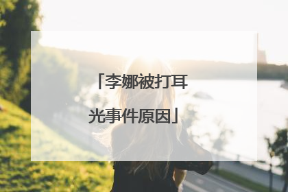 李娜被打耳光事件原因