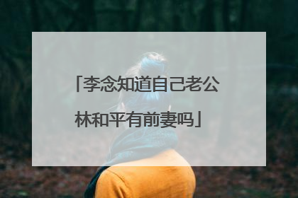 李念知道自己老公林和平有前妻吗