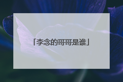 李念的哥哥是谁