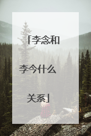 李念和李今什么关系