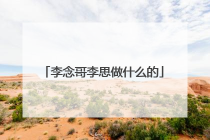 李念哥李思做什么的