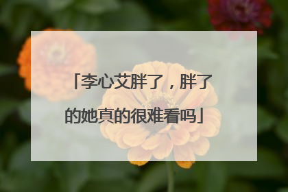 李心艾胖了，胖了的她真的很难看吗