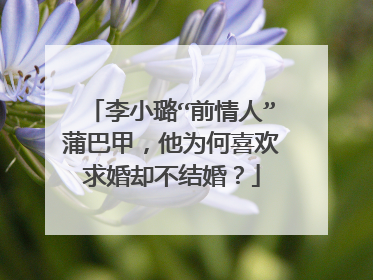 李小璐“前情人”蒲巴甲,他为何喜欢求婚却不结婚?
