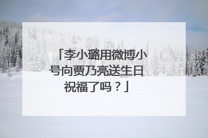 李小璐用微博小号向贾乃亮送生日祝福了吗?