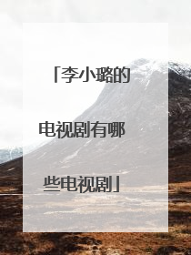 李小璐的电视剧有哪些电视剧