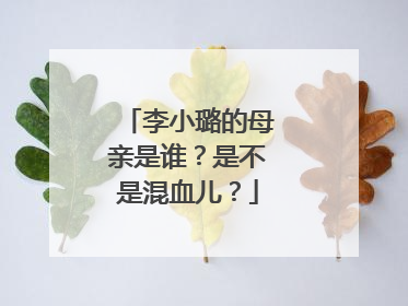 李小璐的母亲是谁？是不是混血儿？