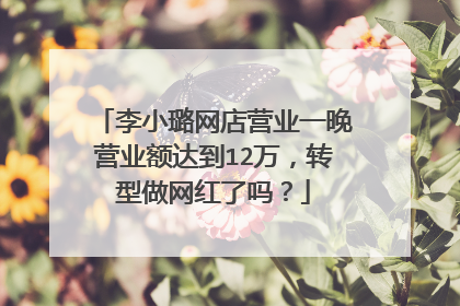 李小璐网店营业一晚营业额达到12万,转型做网红了吗?