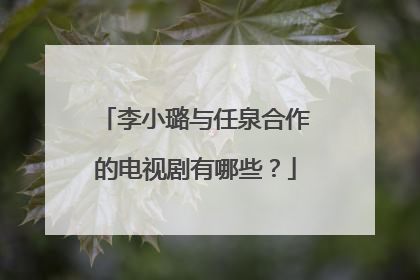 李小璐与任泉合作的电视剧有哪些?