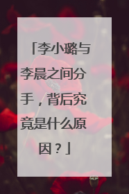 李小璐与李晨之间分手,背后究竟是什么原因?