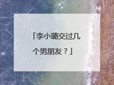 李小璐交过几个男朋友?