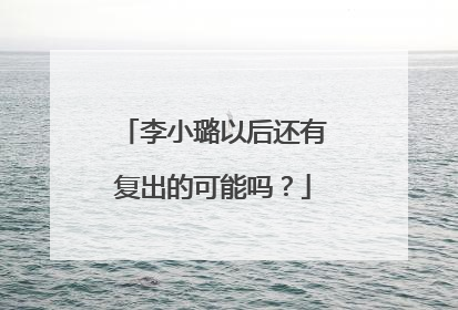 李小璐以后还有复出的可能吗？
