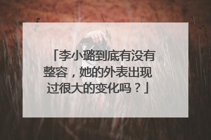 李小璐到底有没有整容，她的外表出现过很大的变化吗？