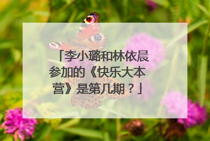 李小璐和林依晨参加的《快乐大本营》是第几期？