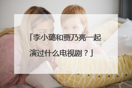 李小璐和贾乃亮一起演过什么电视剧？