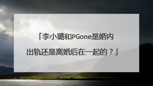 李小璐和PGone是婚内出轨还是离婚后在一起的？
