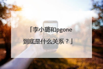李小璐和pgone到底是什么关系?
