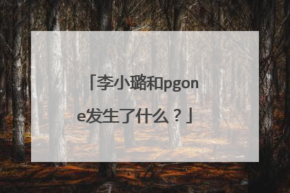 李小璐和pgone发生了什么?