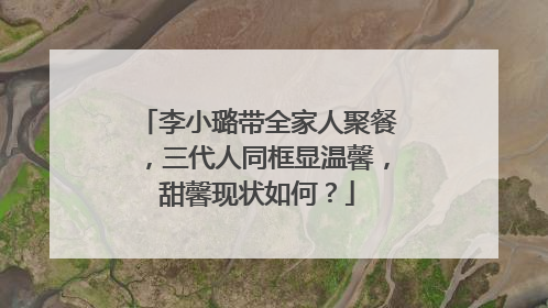 李小璐带全家人聚餐，三代人同框显温馨，甜馨现状如何？