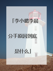 李小璐李晨分手原因到底是什么