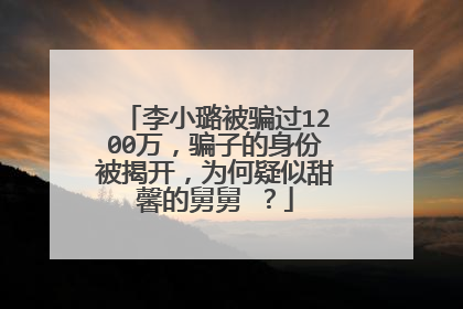 李小璐被骗过1200万，骗子的身份被揭开，为何疑似甜馨的舅舅 ？