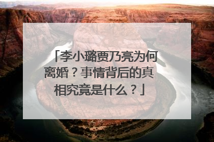 李小璐贾乃亮为何离婚？事情背后的真相究竟是什么？