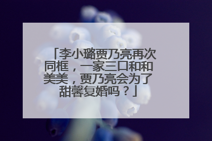 李小璐贾乃亮再次同框,一家三口和和美美,贾乃亮会为了甜馨复婚吗?