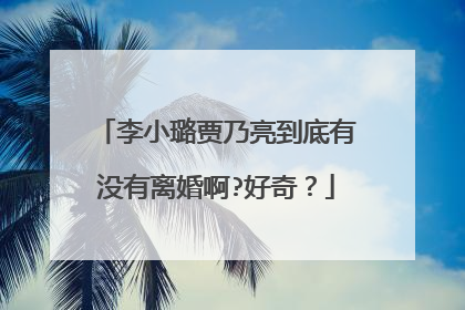 李小璐贾乃亮到底有没有离婚啊?好奇?
