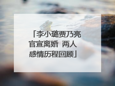 李小璐贾乃亮官宣离婚 两人感情历程回顾