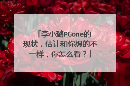 李小璐PGone的现状，估计和你想的不一样，你怎么看？