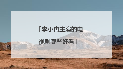李小冉主演的电视剧哪些好看