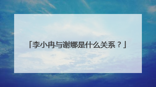 李小冉与谢娜是什么关系?