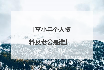 李小冉个人资料及老公是谁