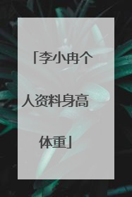 李小冉个人资料身高体重
