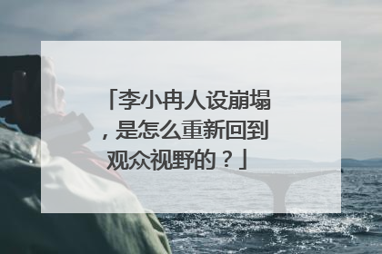 李小冉人设崩塌，是怎么重新回到观众视野的？