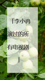 李小冉演过的所有电视剧