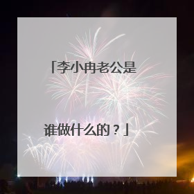 李小冉老公是谁做什么的？