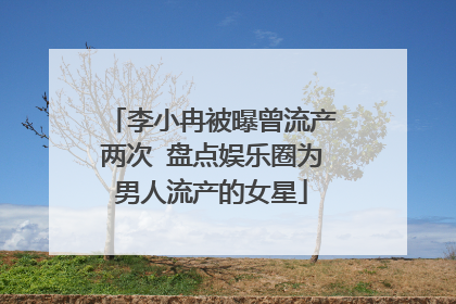 李小冉被曝曾流产两次 盘点娱乐圈为男人流产的女星