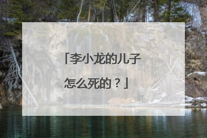 李小龙的儿子怎么死的？