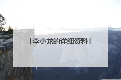 李小龙的详细资料