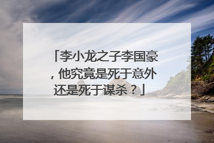 李小龙之子李国豪，他究竟是死于意外还是死于谋杀？