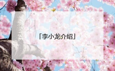 李小龙介绍
