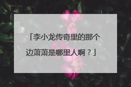 李小龙传奇里的那个边萧萧是哪里人啊？