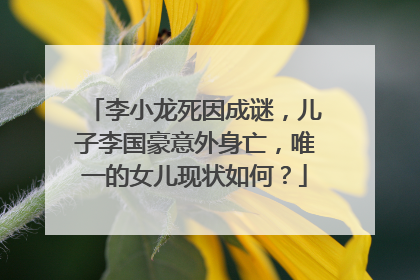 李小龙死因成谜,儿子李国豪意外身亡,唯一的女儿现状如何?