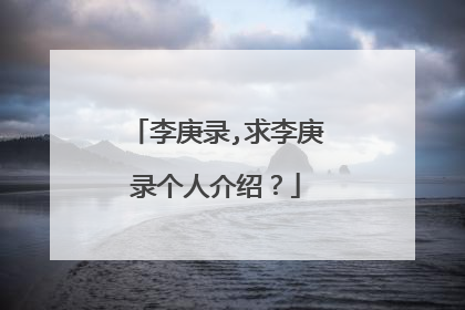 李庚录,求李庚录个人介绍？