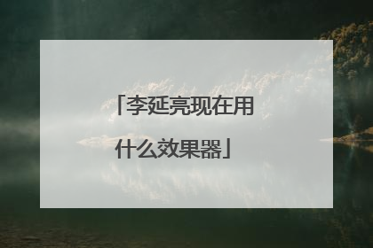 李延亮现在用什么效果器